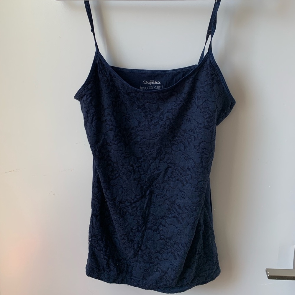 🇨🇦 Aeropostale Navy Blue Camisole - Lace front